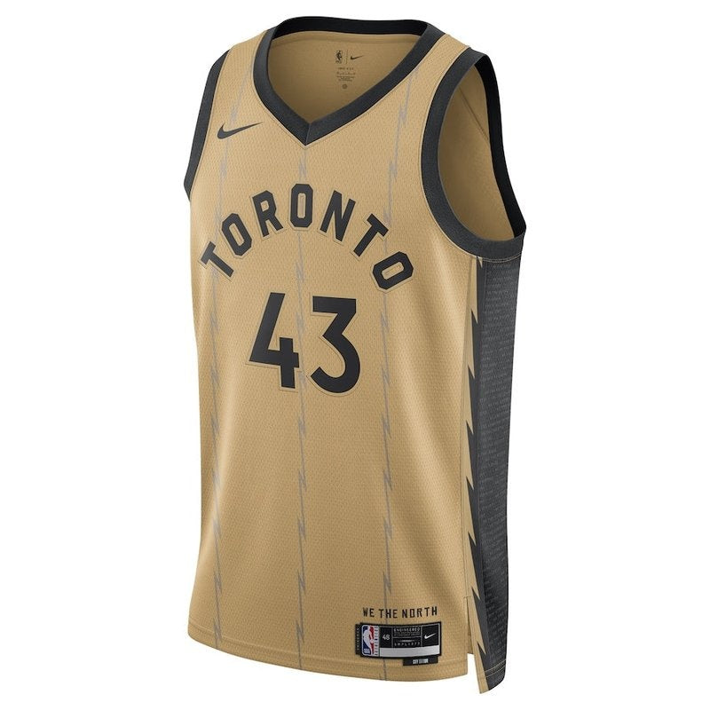 Maglia NBA Pascal Siakam - Toronto Raptors - 23/24 - Oro - Edizione Città