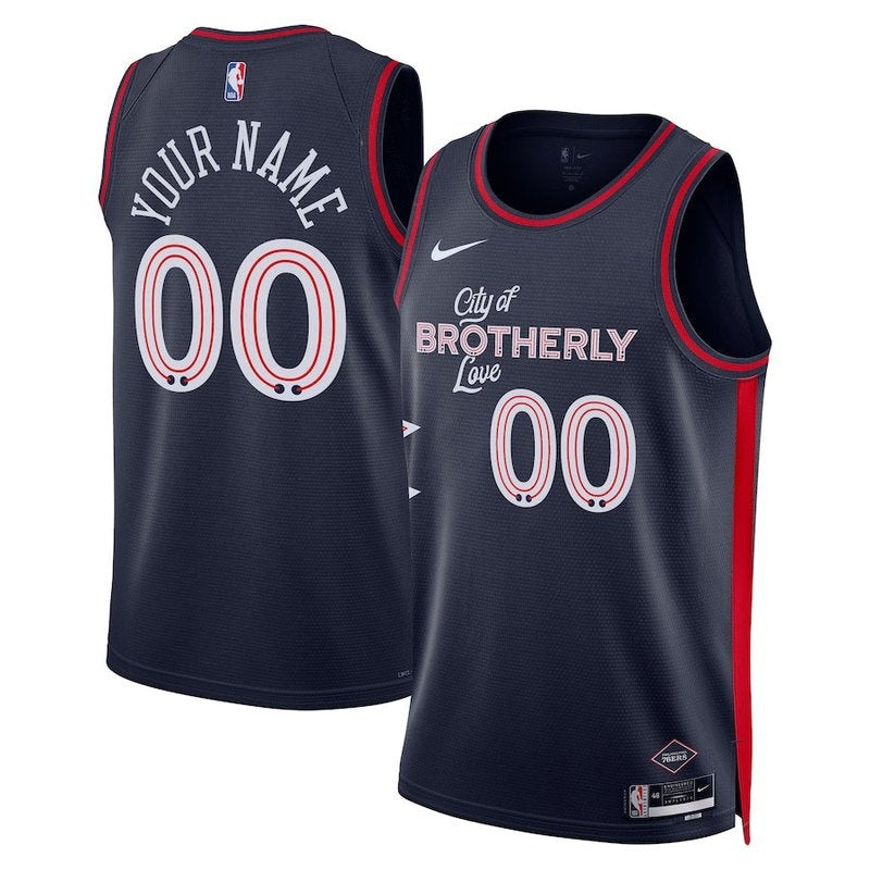 Maglia NBA - Philadelphia 76ers - 23/24 - Blu Marino - Edizione Città