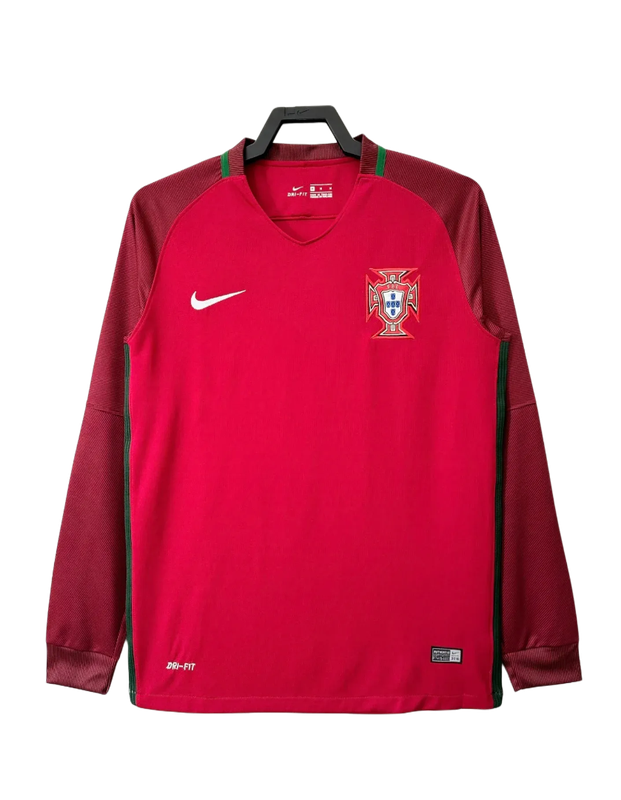 Maglia Portogallo 2016 I Home - Versione Retrò Manica Lunga