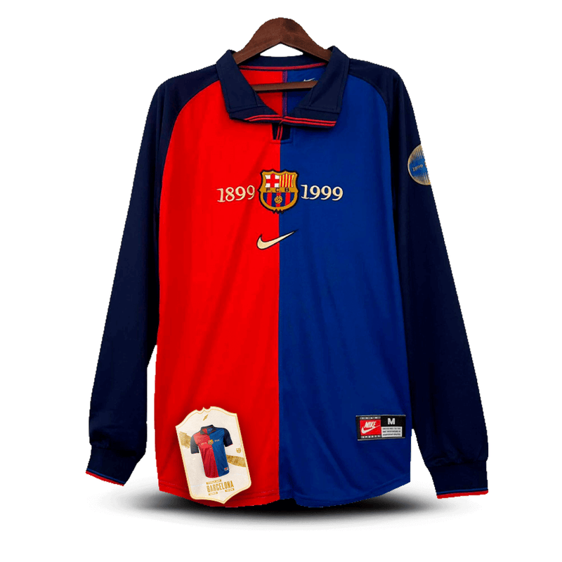 Camisa Barcelona I 1999/00 Manga Longa
