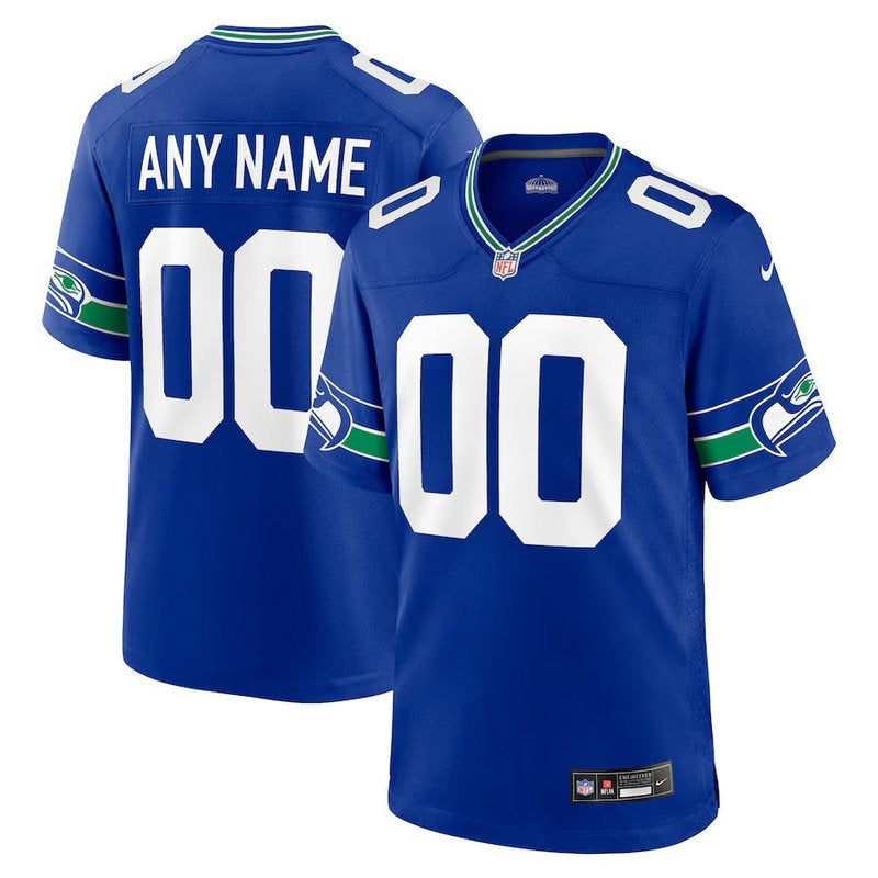 Maglia NFL Seattle Seahawks - Retrò Edizione Classica - Edizione Personalizzata