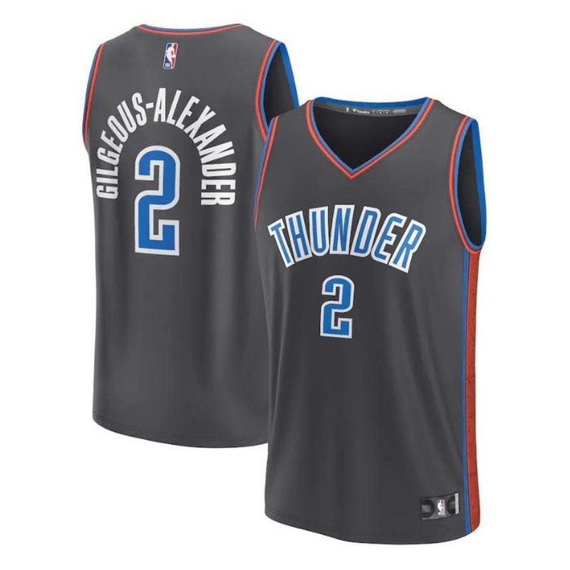 Maglia NBA Shai Gilgeous-Alexander - Oklahoma City Thunder - 2023 Fastbreak - Edizione Città - Anthracite