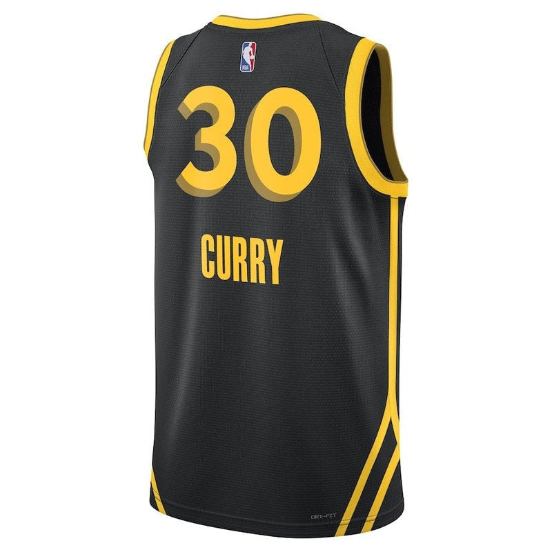 Maglia NBA Stephen Curry - Golden State Warriors - 23/24 - Nero - Edizione Città