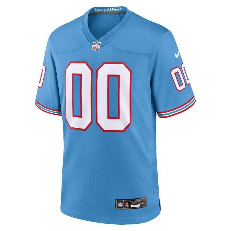 Maglia NFL Tennessee Titans - Oilers - Versione Retrò di Gioco - Azzurro