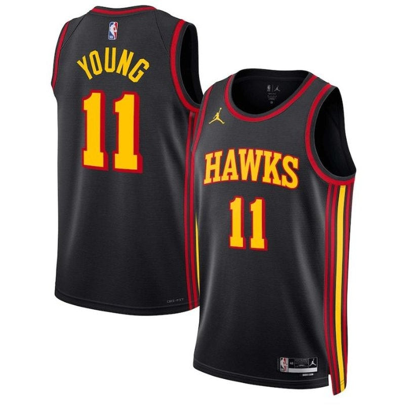Maglia NBA Trae Young - Atlanta Hawks - 2023 Edizione di Impatto - Nero