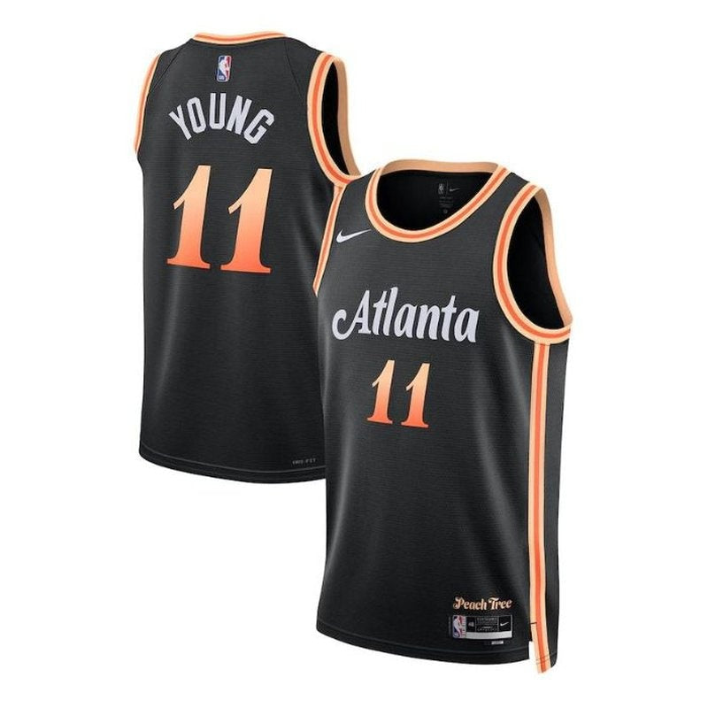 Maglia NBA Trae Young - Atlanta Hawks - 22/23 - Edizione Città - Nero