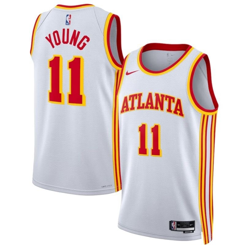 Maglia NBA Trae Young - Atlanta Hawks - 2023 - Edizione Associazione - Bianco