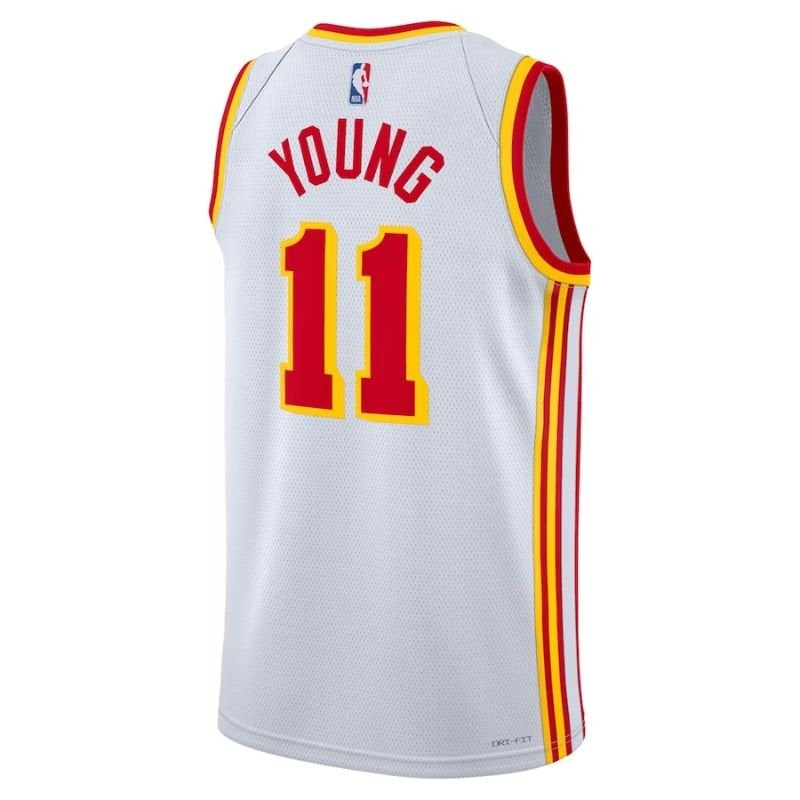 Maglia NBA Trae Young - Atlanta Hawks - 2023 - Edizione Associazione - Bianco