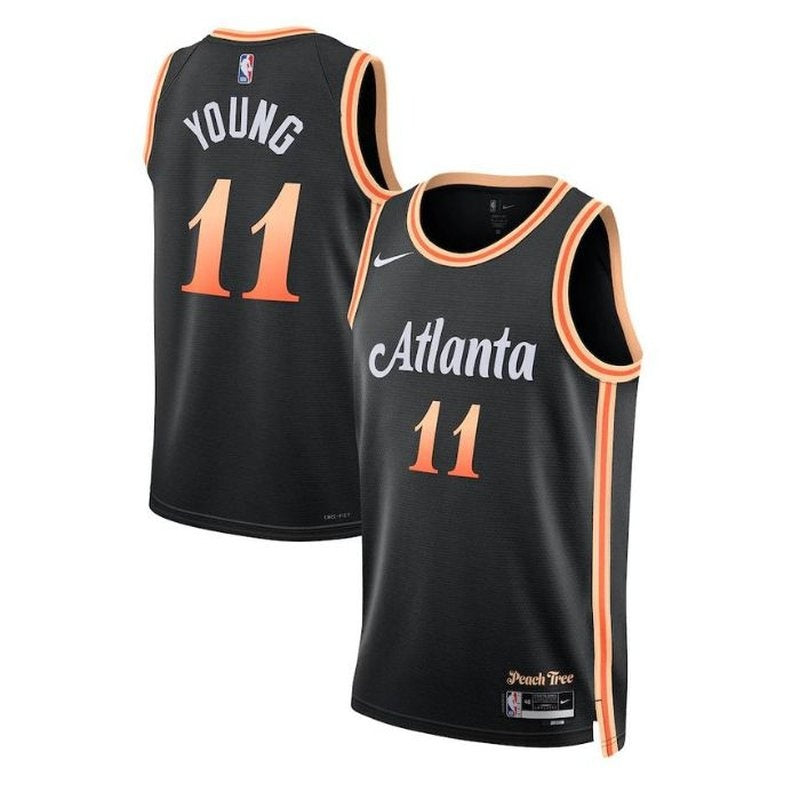 Maglia NBA Trae Young - Atlanta Hawks - 2023 - Edizione Città - Nero