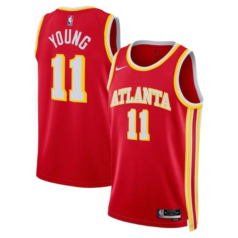 Maglia NBA Trae Young - Atlanta Hawks - 2023 - Edizione Icona - Rosso