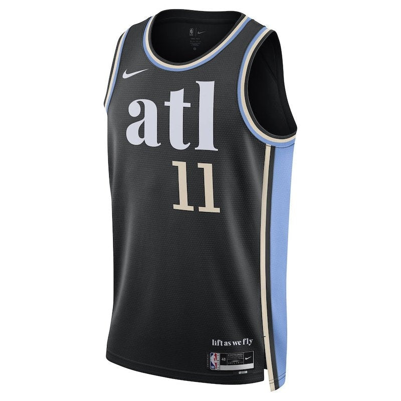 Maglia NBA Trae Young - Atlanta Hawks - 23/24 - Nero - Edizione Città