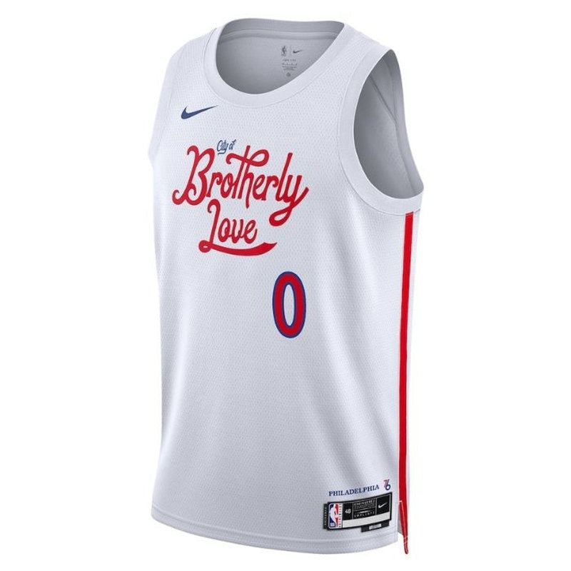 Maglia NBA Tyrese Maxey - Philadelphia 76ers - 2023 - Edizione Città - Bianco