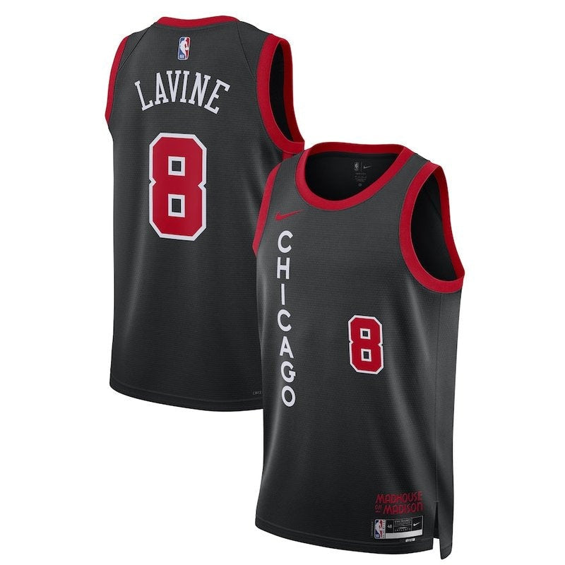 Maglia NBA Zach LaVine - Chicago Bulls - 23/24 - Nero - Edizione Città
