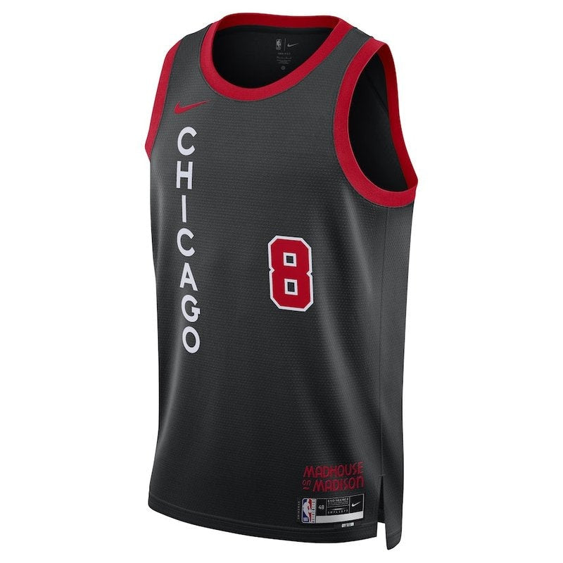 Maglia NBA Zach LaVine - Chicago Bulls - 23/24 - Nero - Edizione Città