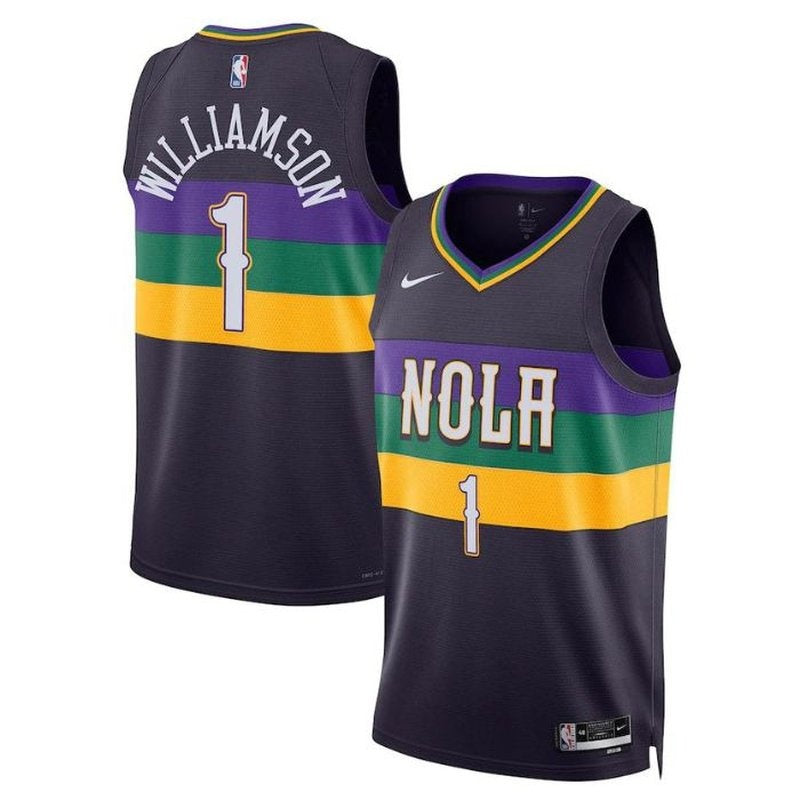 Maglia NBA Zion Williamson - New Orleans Pelicans - 2023 - Edizione Città - Viola