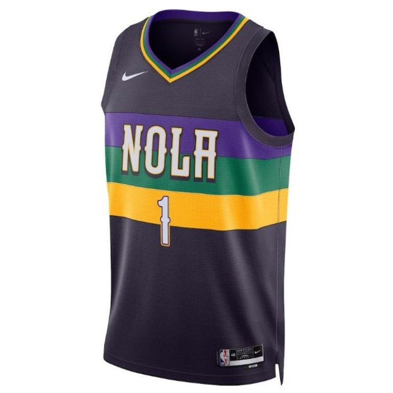 Maglia NBA Zion Williamson - New Orleans Pelicans - 2023 - Edizione Città - Viola